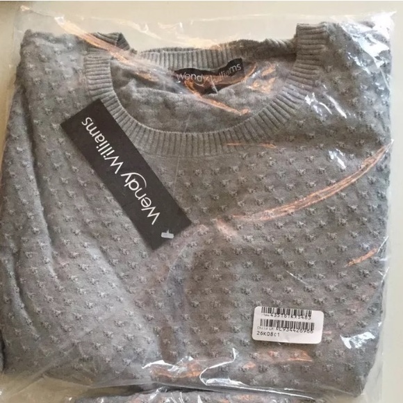 WENDY WILLIAMS Sweaters - Wendy Williams Gray Crew Neck Knit Sweater Sz L